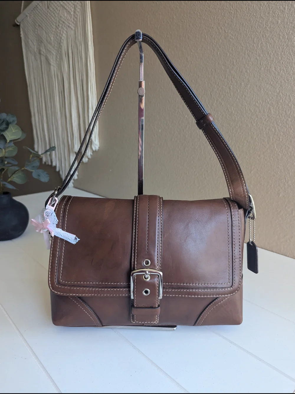 vintage Y2K Coach Hamptons Buckle Flap bag